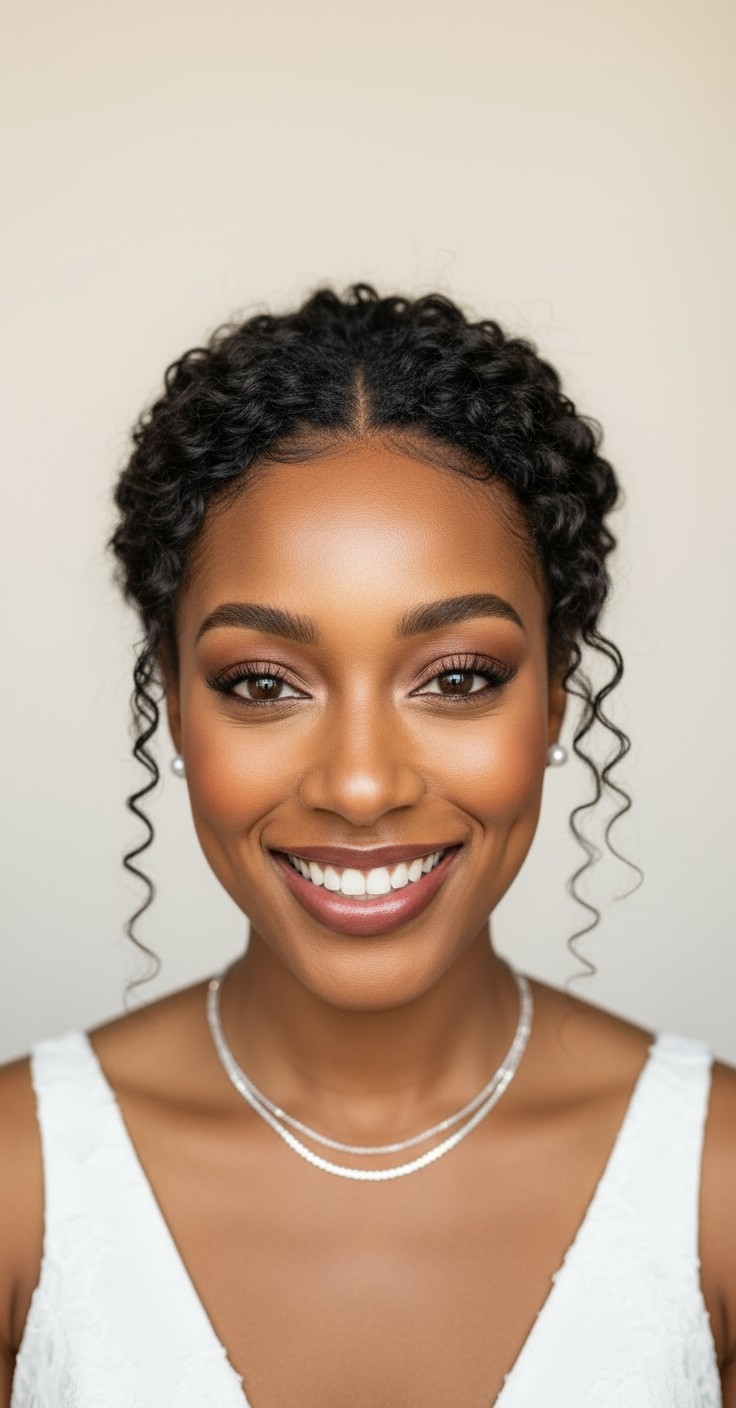 After Low Curly Bun Wedding Hair